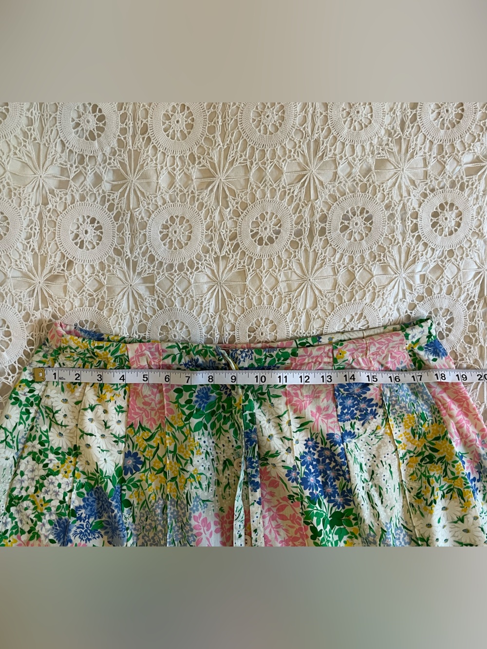 Vintage floral pleated skirt - Picture 5 of 7